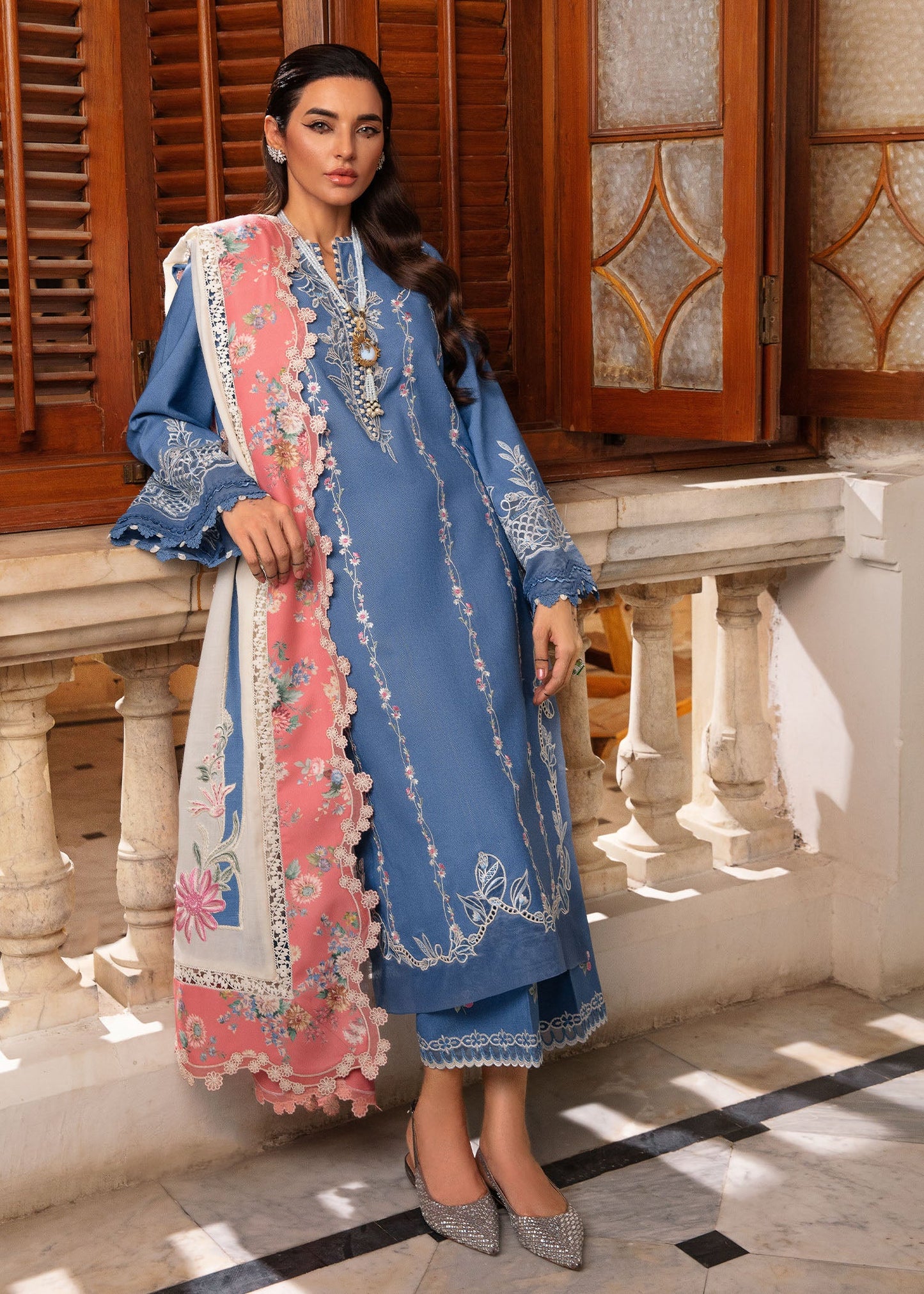 Modern Memsaab | Crimson | Aleen Winter Unstitched 2024