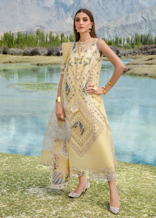 A French Brunch - Sunflower Yellow   | Crimson By Saira Shakira | Luxury Lawn 2024