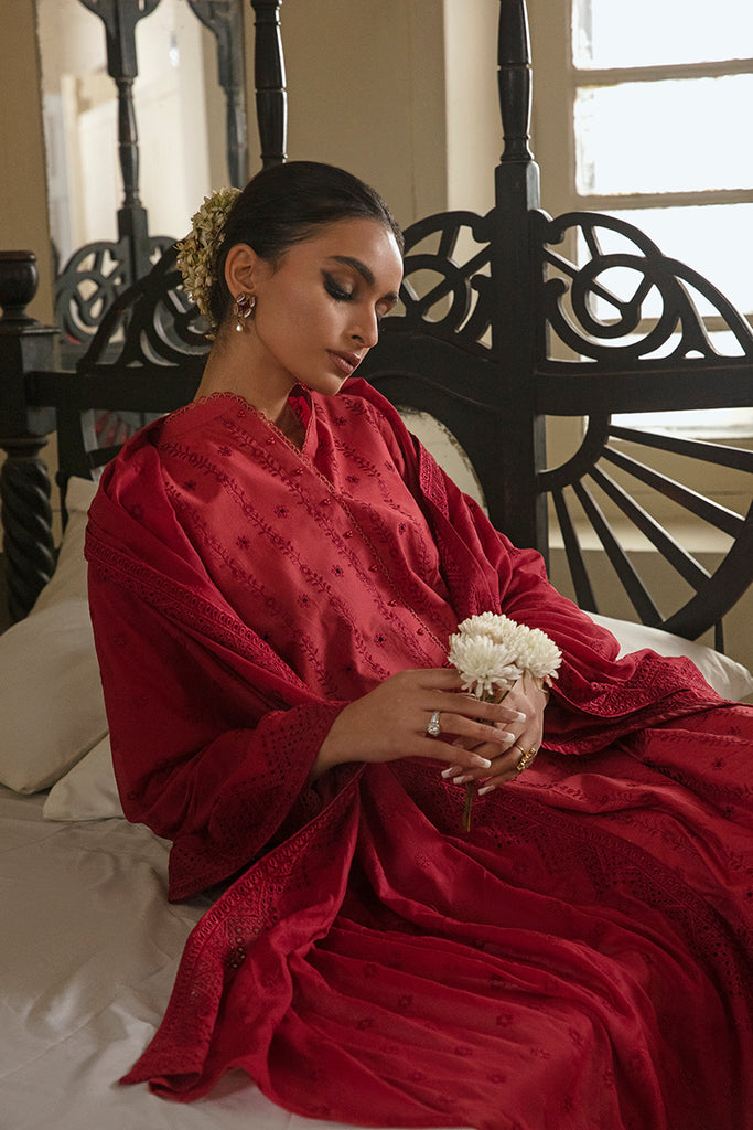 Ruby Red | Cross Stitch | Chikankari Lawn 2023