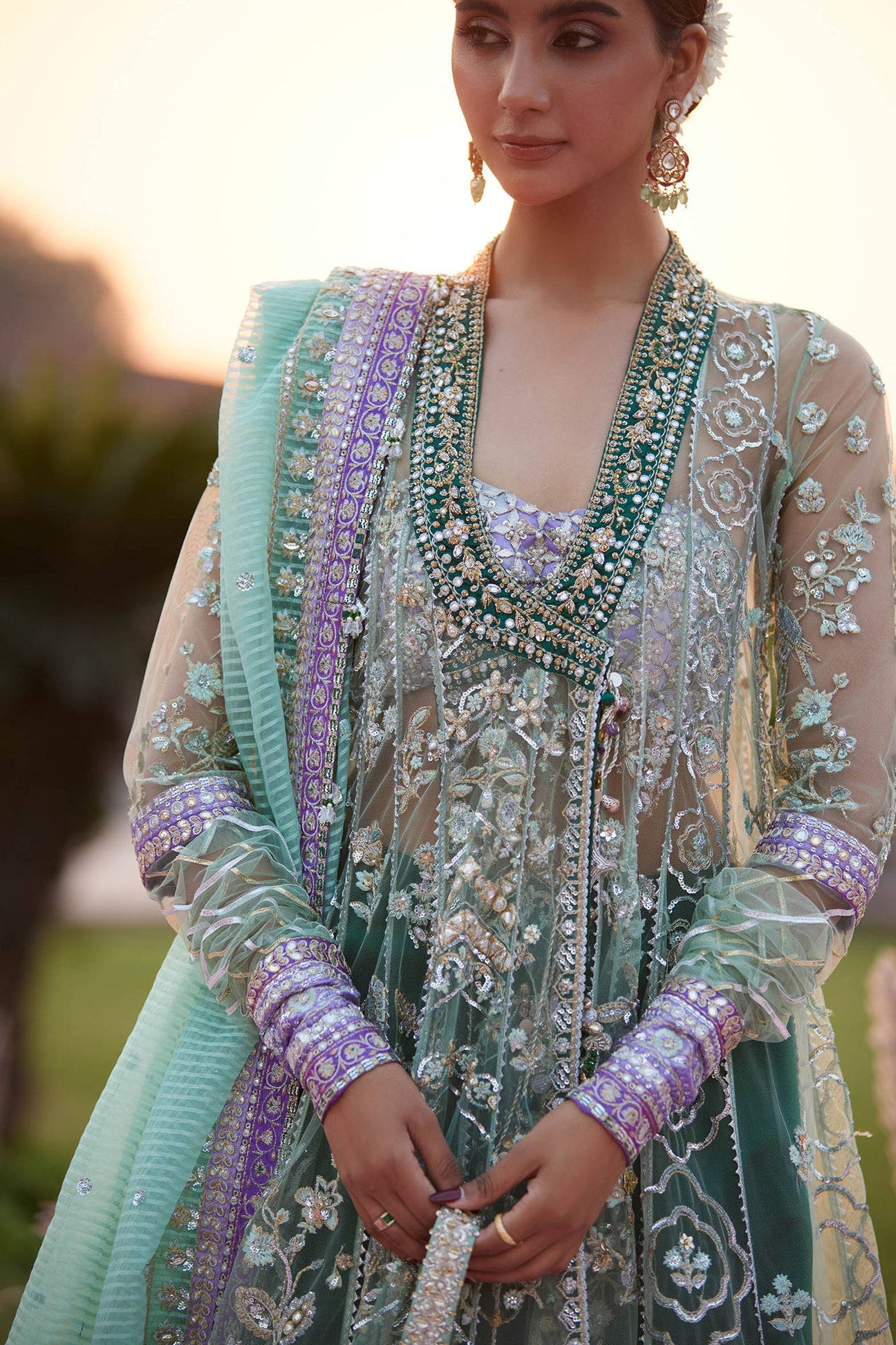 ZARQAH-E-PISTACHIO (ZC25-03) | Zaha | Gossamer Wedding Unstitched Collection 2026 