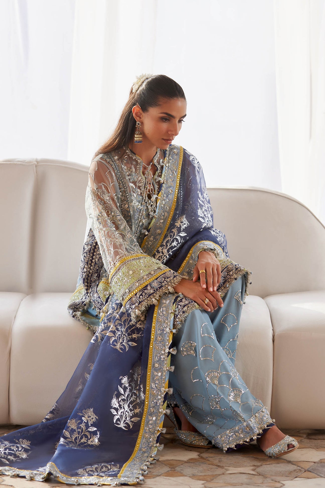 NILOFAR-E-SHAAM (ZC25-04) | Zaha | Gossamer Wedding Unstitched Collection 2026 