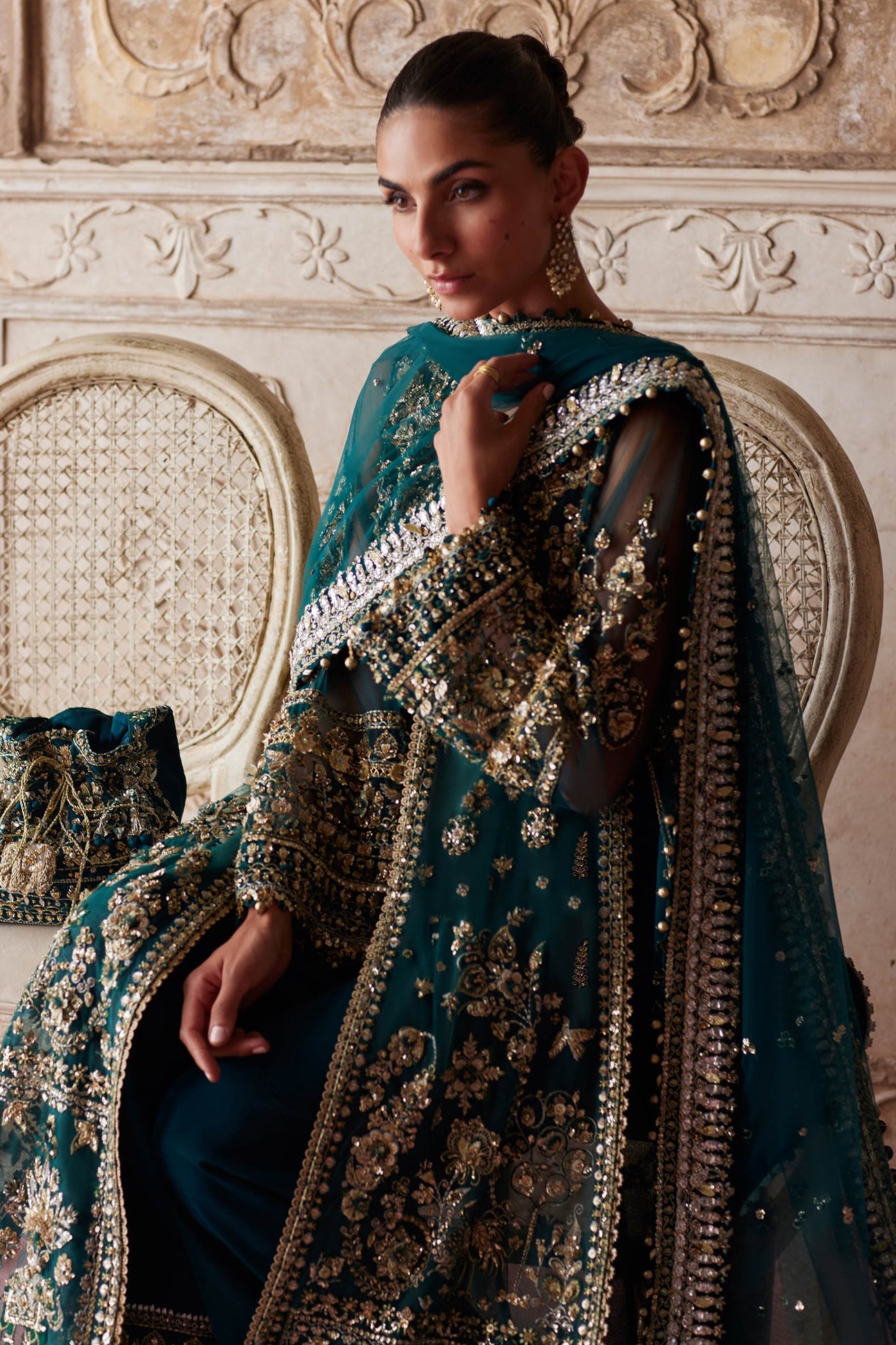 AYLIN-E-JADE (ZC25-05) | Zaha | Gossamer Wedding Unstitched Collection 2026