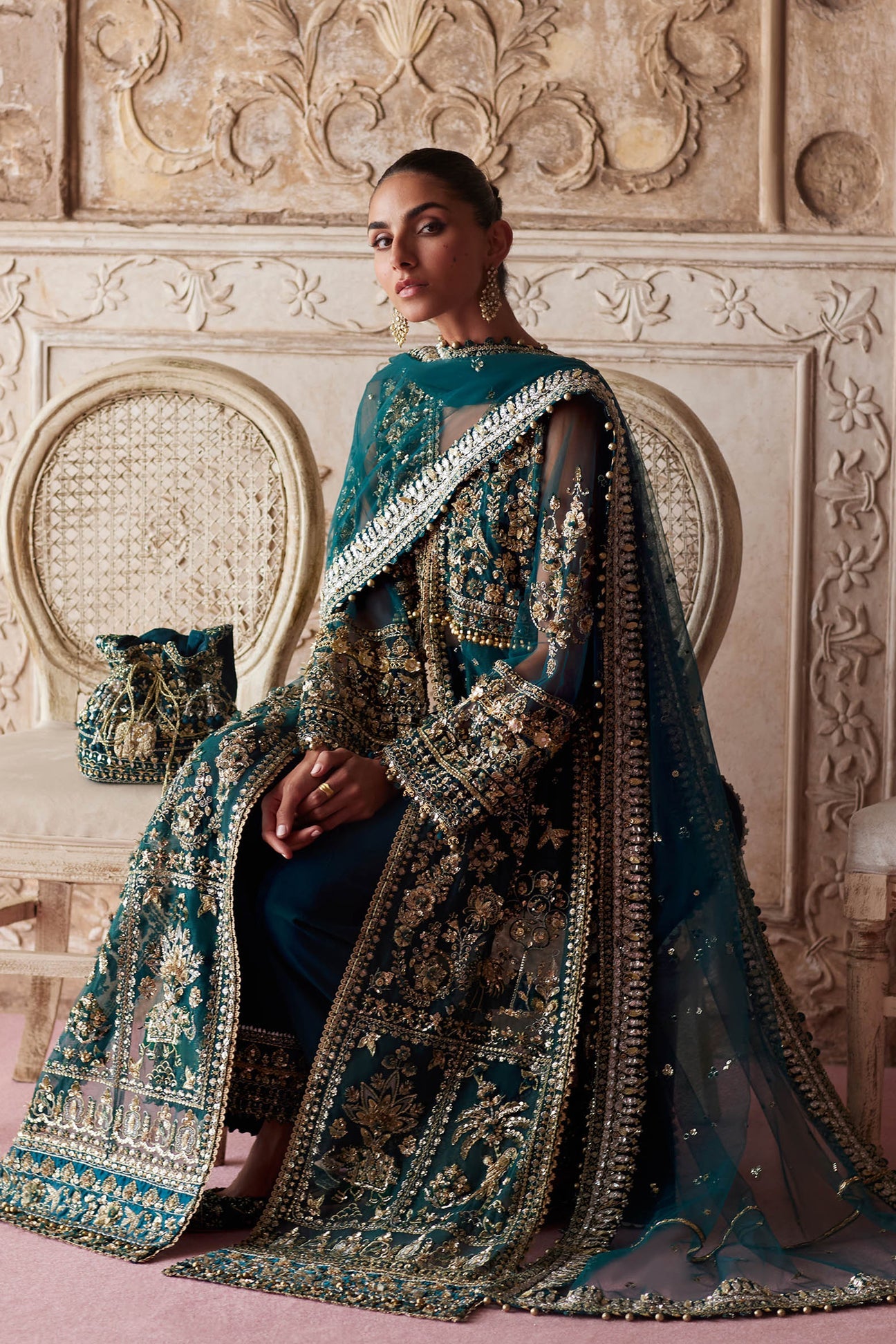 AYLIN-E-JADE (ZC25-05) | Zaha | Gossamer Wedding Unstitched Collection 2026