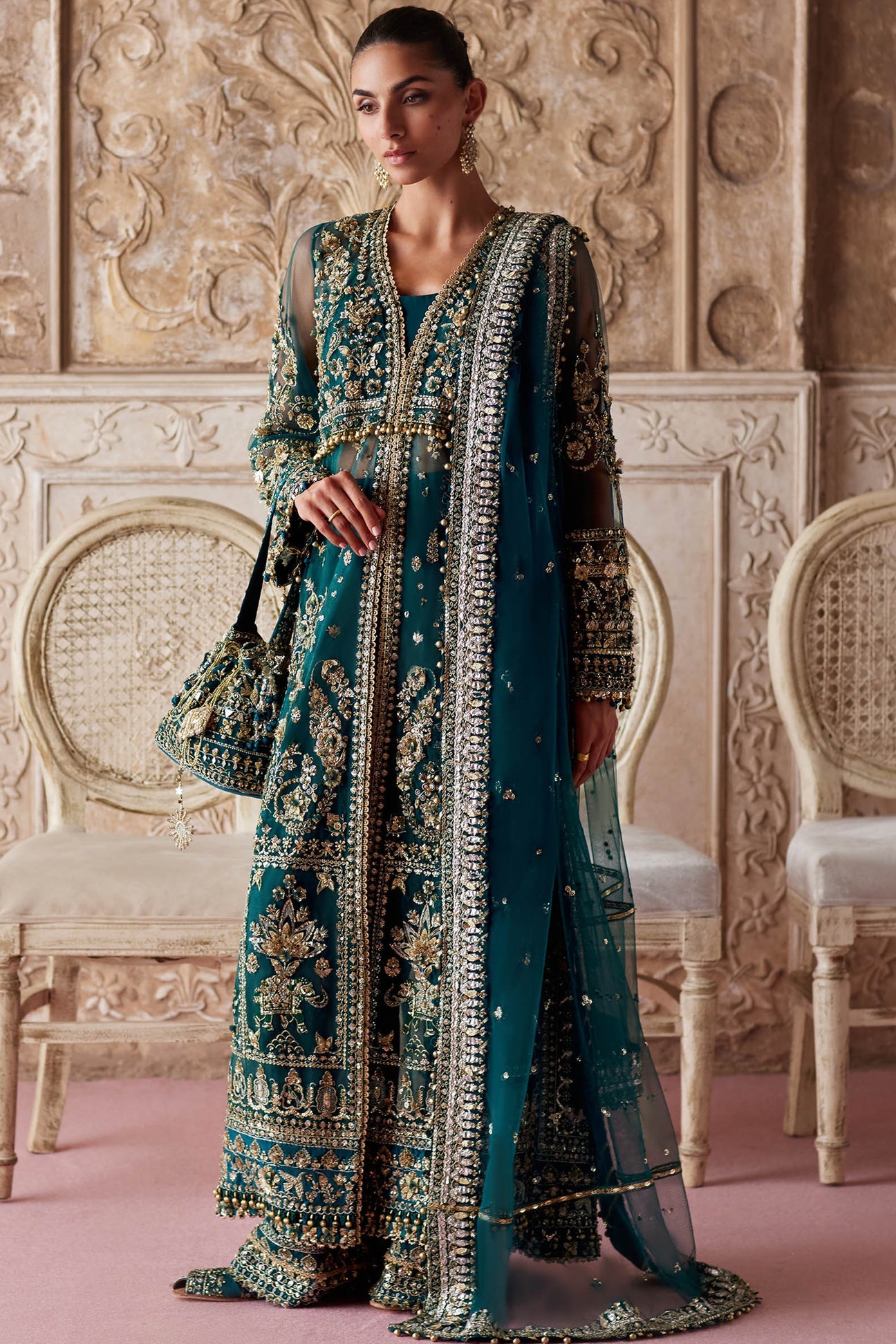 AYLIN-E-JADE (ZC25-05) | Zaha | Gossamer Wedding Unstitched Collection 2026