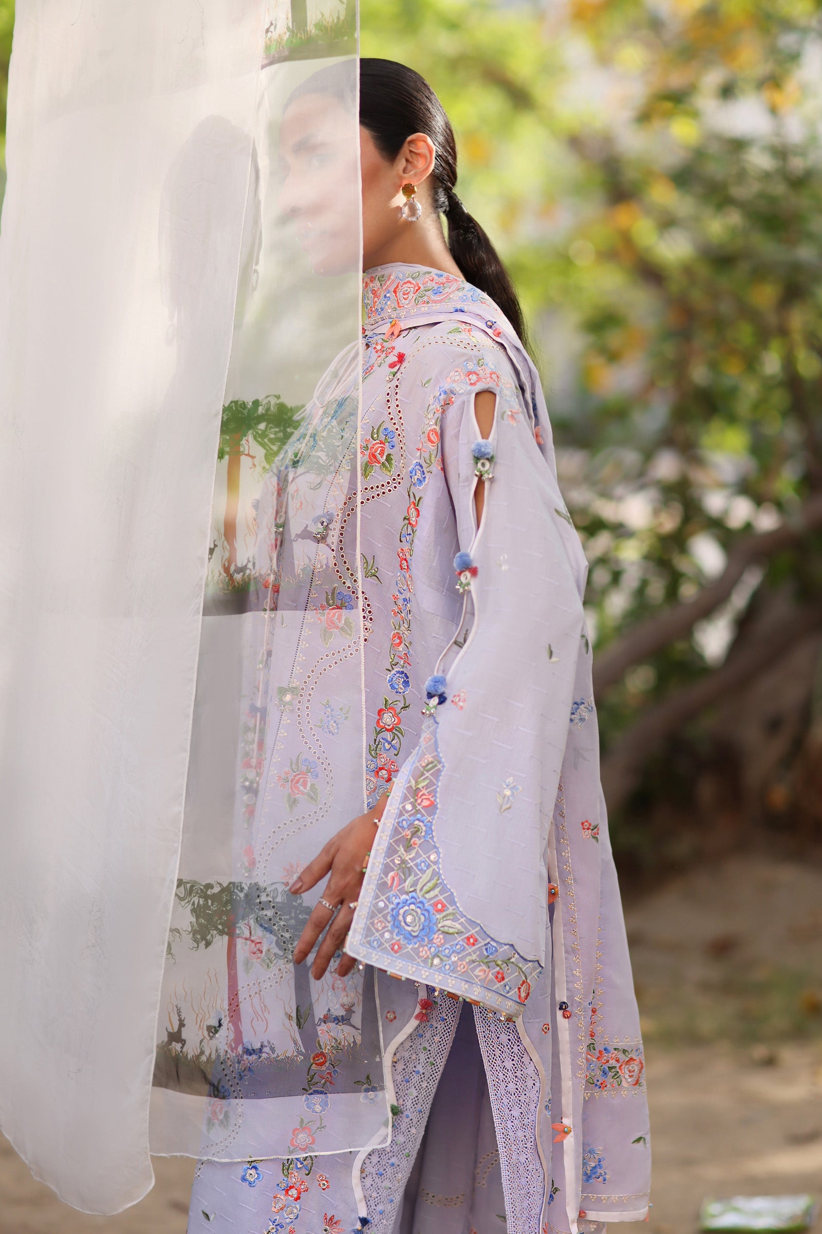 PERIWINKLE MUSE (ZF26-11) | Zaha |  Wild Flower Festive Lawn Collection 2026