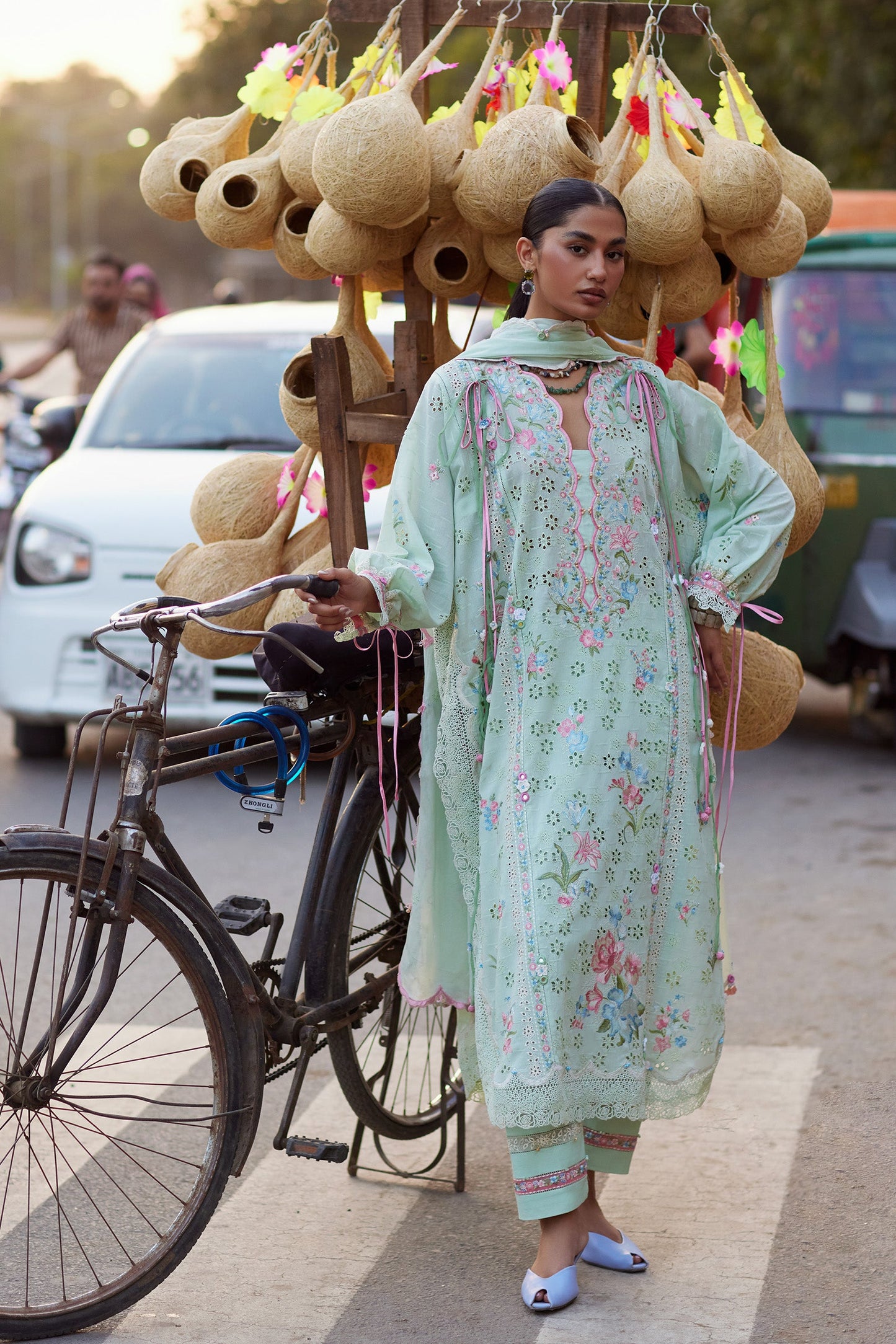 JADE VINE REVERIE (ZF26-12) | Zaha |  Wild Flower Festive Lawn Collection 2026