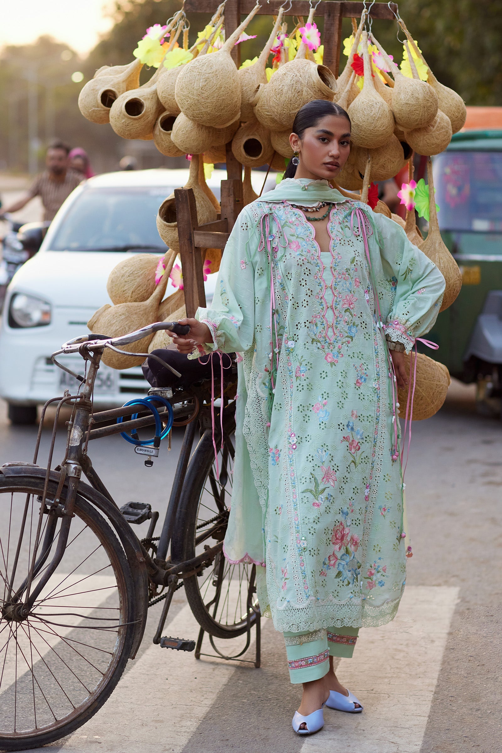 JADE VINE REVERIE (ZF26-12) | Zaha |  Wild Flower Festive Lawn Collection 2026