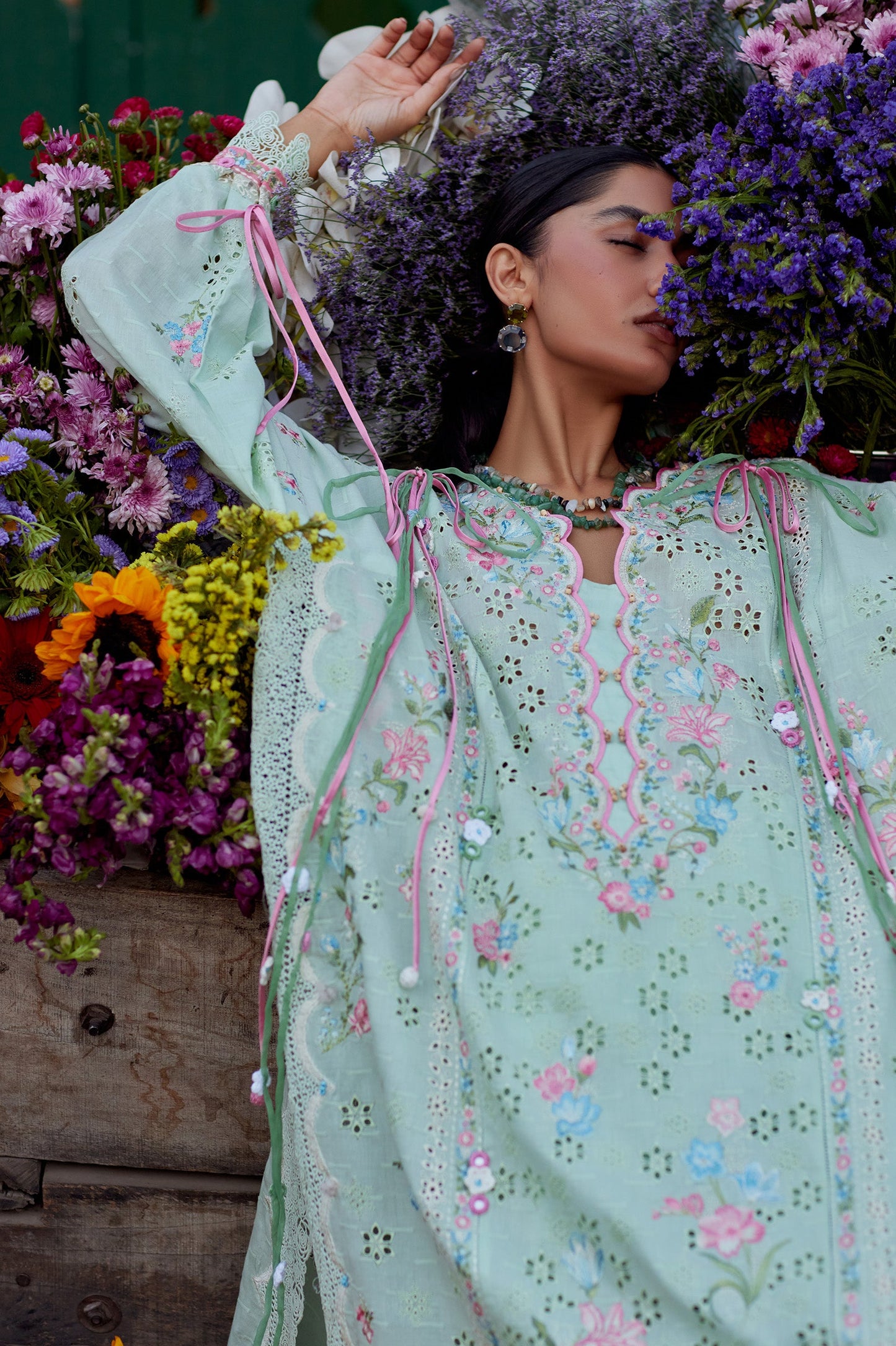 JADE VINE REVERIE (ZF26-12) | Zaha |  Wild Flower Festive Lawn Collection 2026