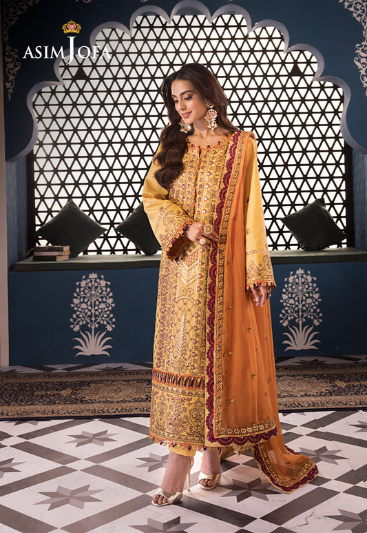 AJFI-19 | Asim Jofa | Fasana E Isha Luxury Lawn 2024