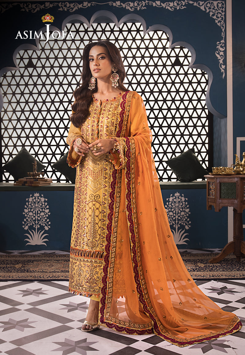 AJFI-19 | Asim Jofa | Fasana E Isha Luxury Lawn 2024
