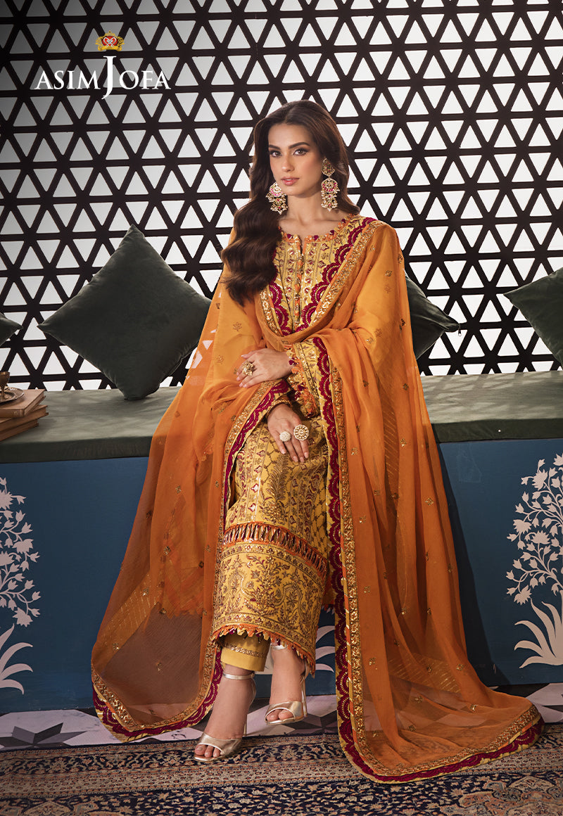 AJFI-19 | Asim Jofa | Fasana E Isha Luxury Lawn 2024