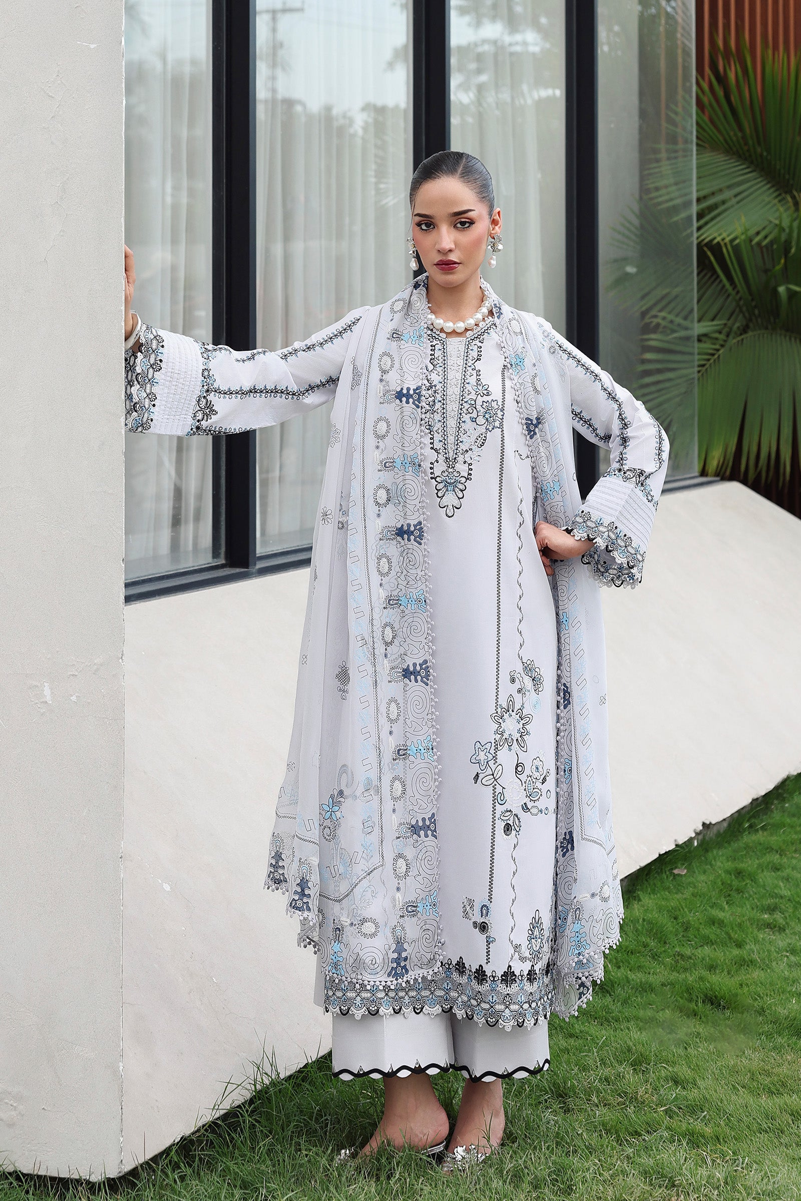 QKL-03 SAMIA | Qalamkar |  Qline Lawn Drop II Collection 2026