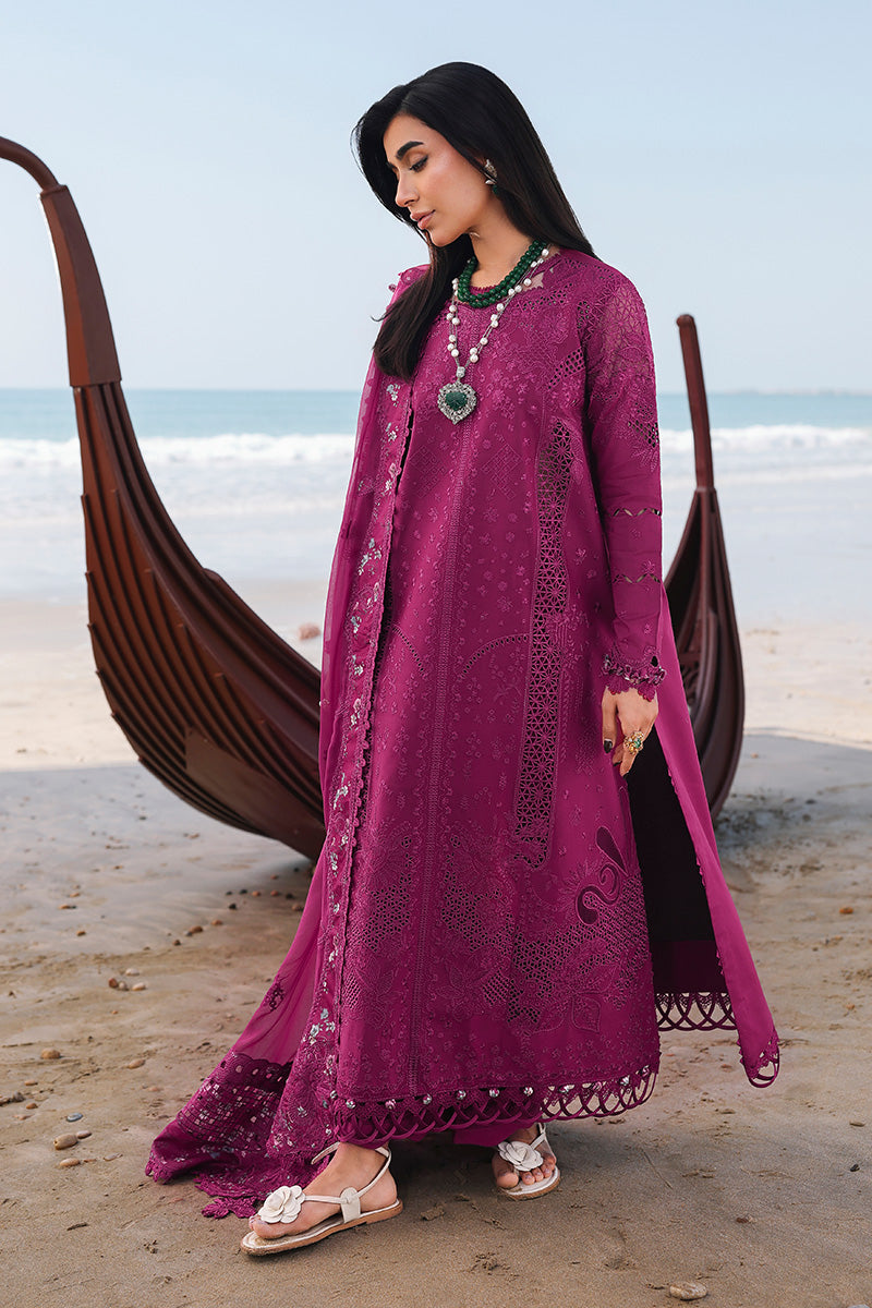 SA-01 ZARA |  Qalamkar | Sahil Luxury Lawn Unstitched Collection 2026