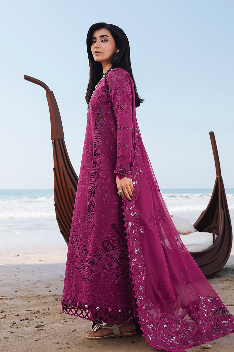 SA-01 ZARA |  Qalamkar | Sahil Luxury Lawn Unstitched Collection 2026