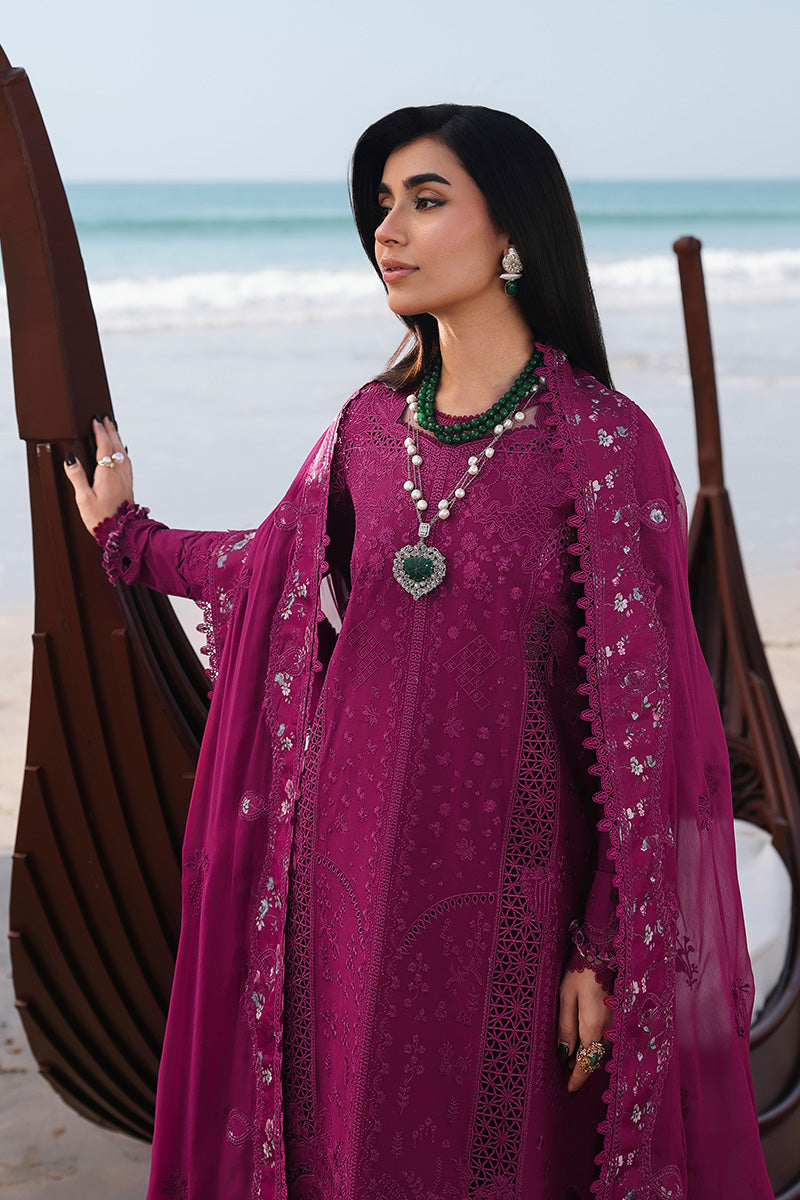 SA-01 ZARA |  Qalamkar | Sahil Luxury Lawn Unstitched Collection 2026