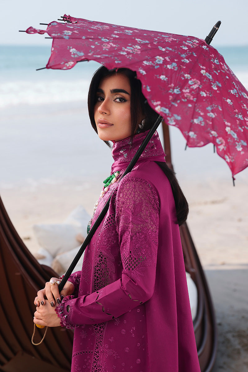 SA-01 ZARA |  Qalamkar | Sahil Luxury Lawn Unstitched Collection 2026