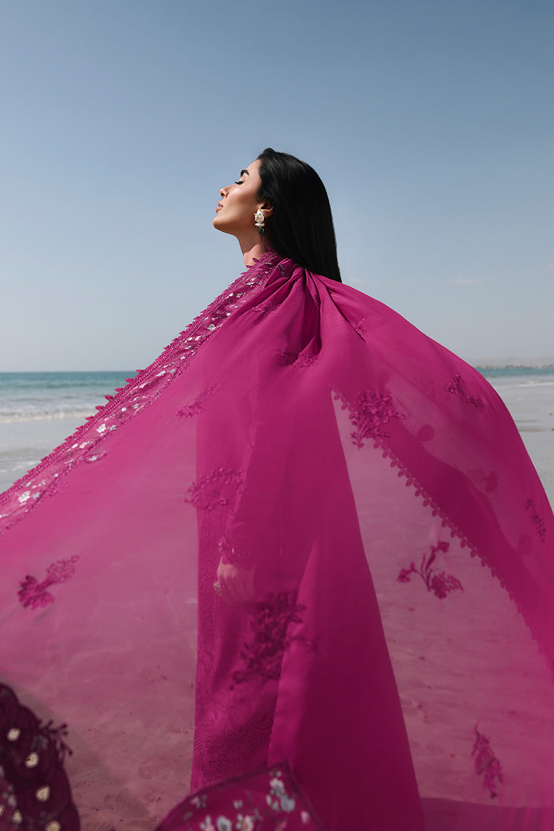 SA-01 ZARA |  Qalamkar | Sahil Luxury Lawn Unstitched Collection 2026