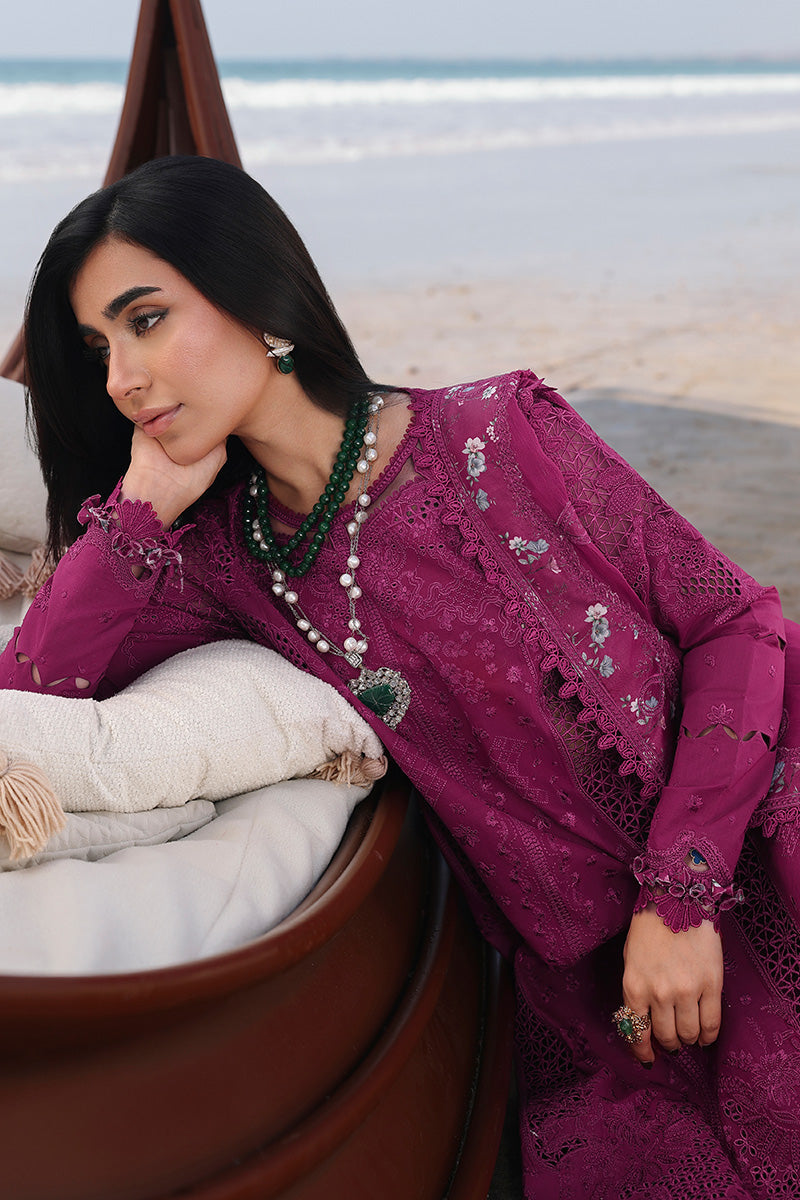 SA-01 ZARA |  Qalamkar | Sahil Luxury Lawn Unstitched Collection 2026