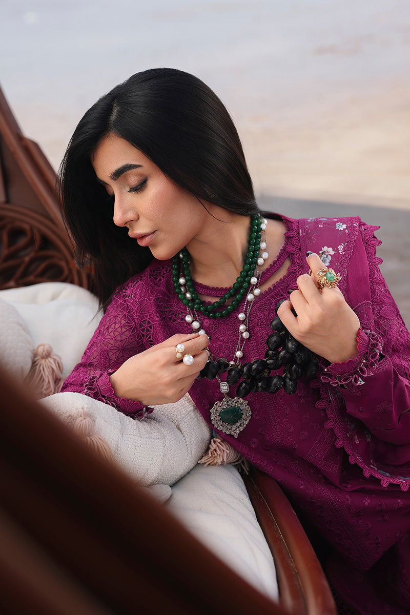 SA-01 ZARA |  Qalamkar | Sahil Luxury Lawn Unstitched Collection 2026