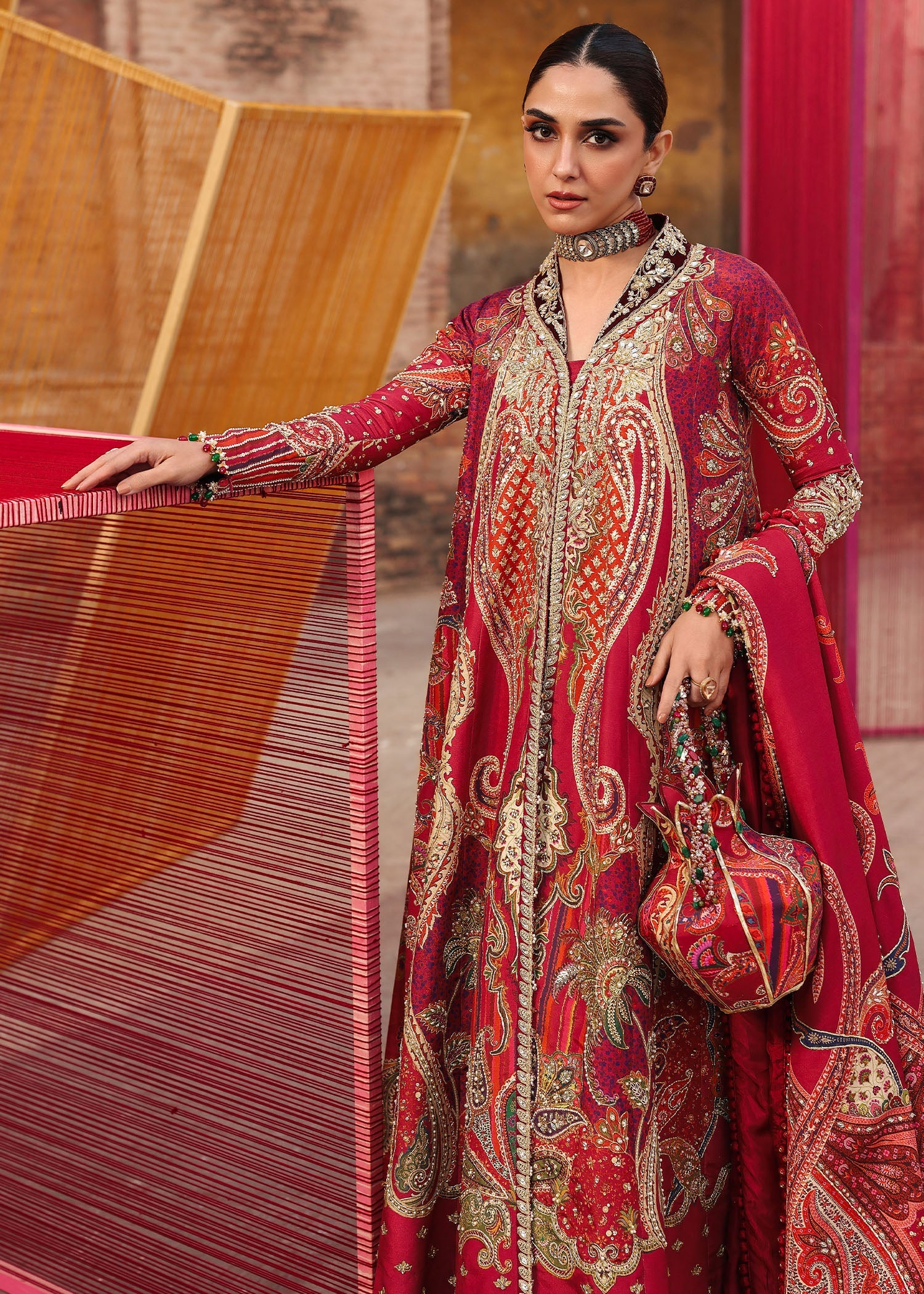 Damini | Crimson | Jhilmil Wedding Collection Unstitched 2026