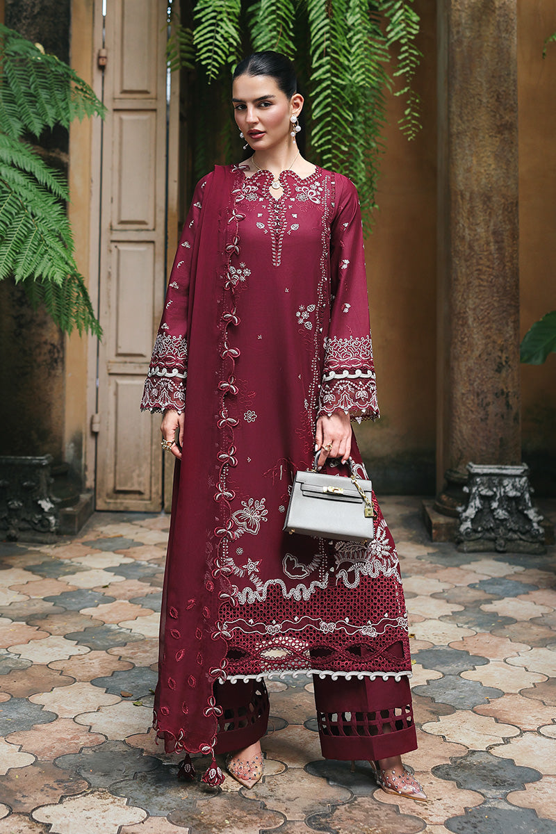 RP-12 GARNET | Qalamkar | Qline Lawn Drop 1 Collection 2026