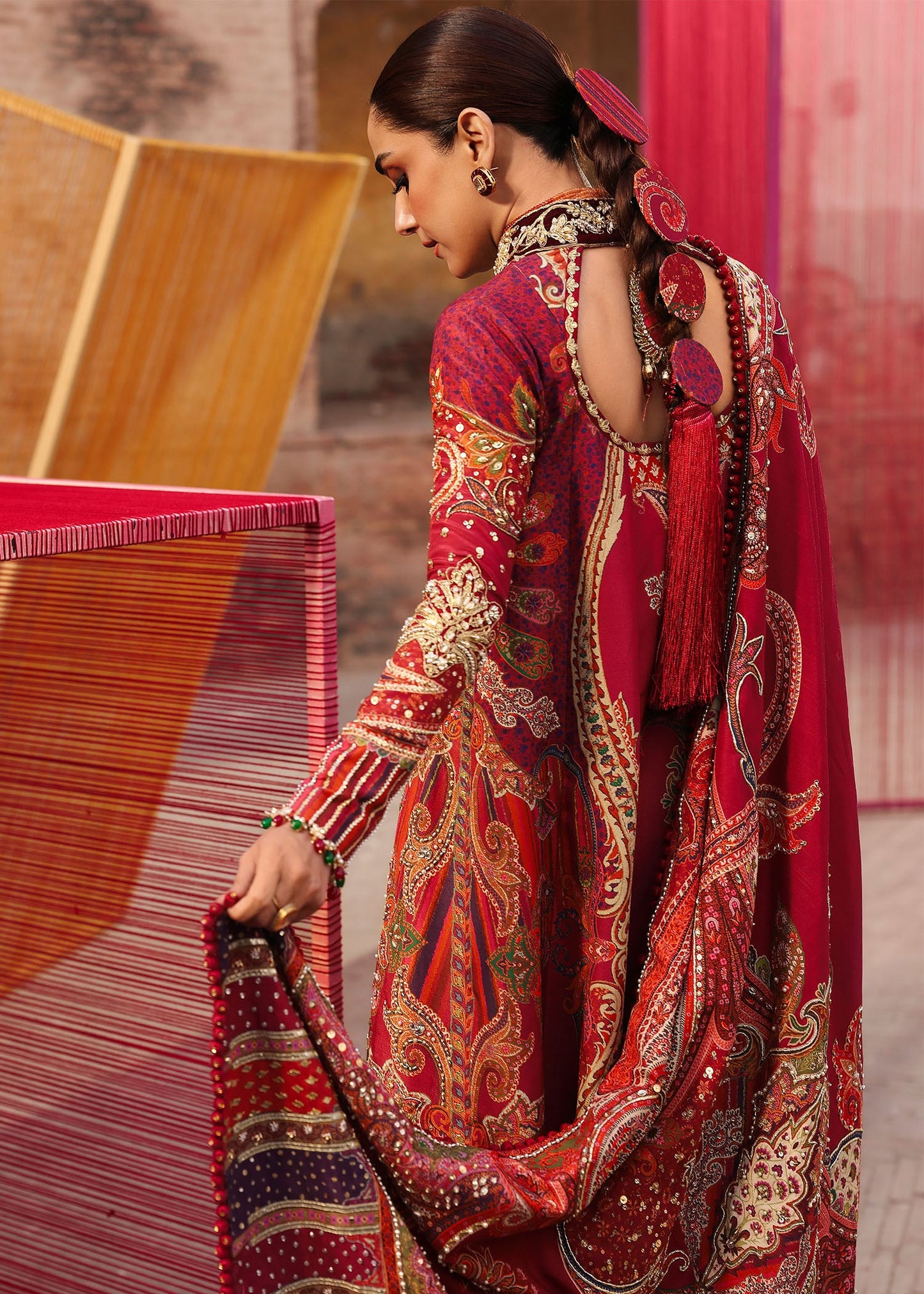 Damini | Crimson | Jhilmil Wedding Collection Unstitched 2026