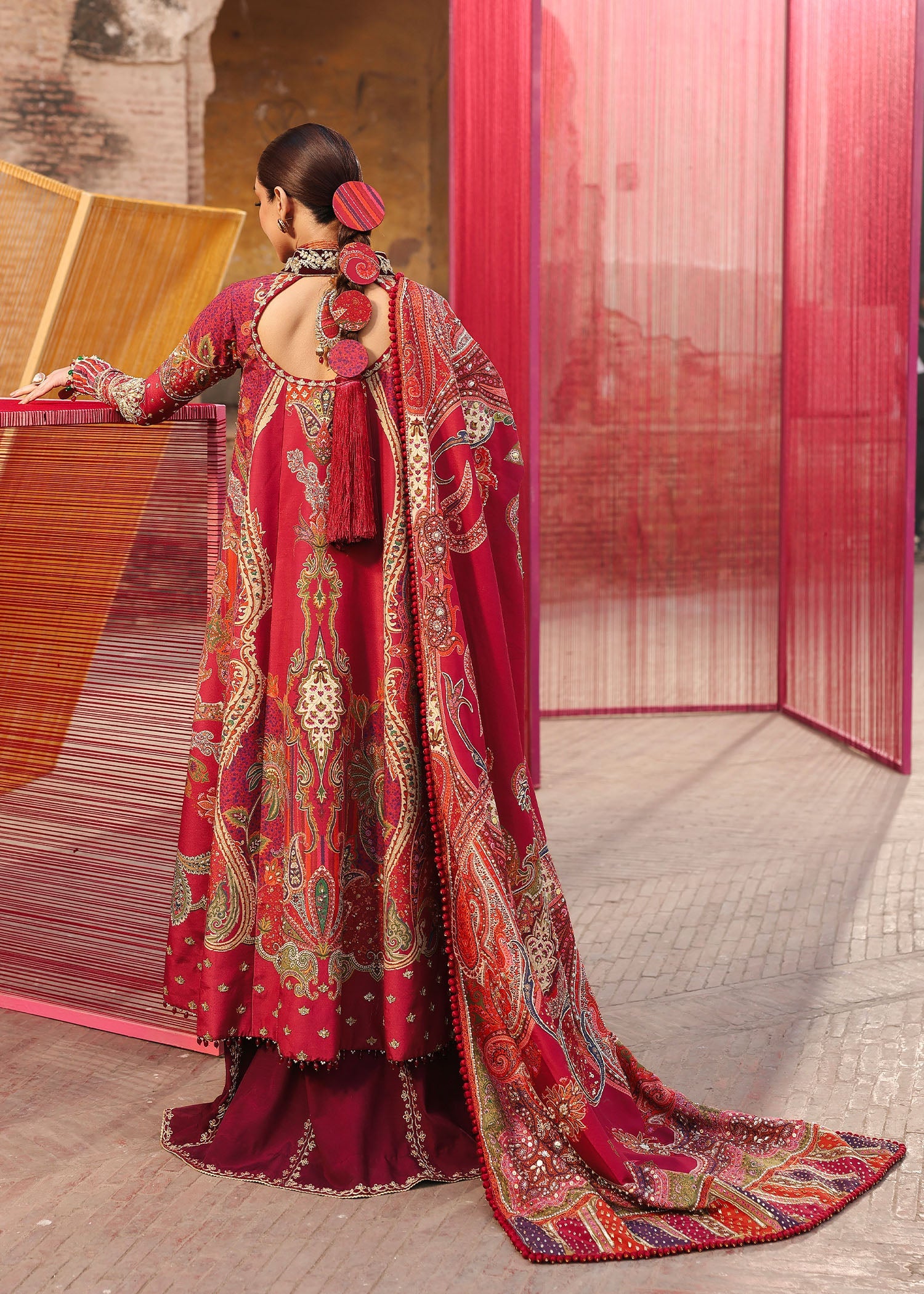 Damini | Crimson | Jhilmil Wedding Collection Unstitched 2026