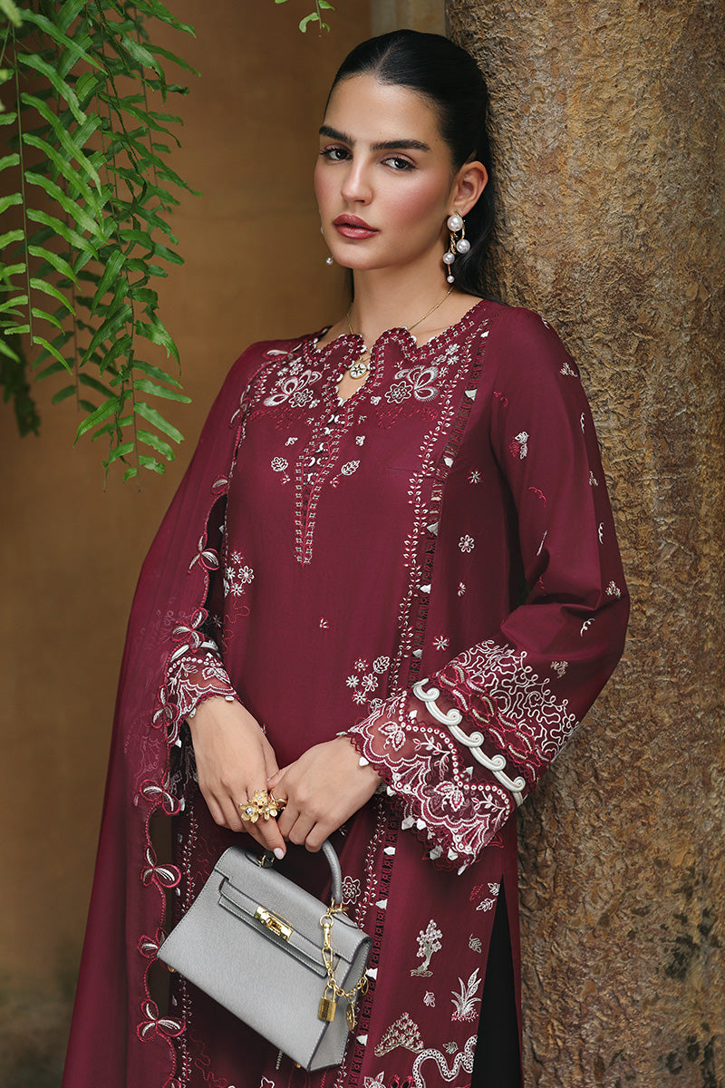 RP-12 GARNET | Qalamkar | Qline Lawn Drop 1 Collection 2026