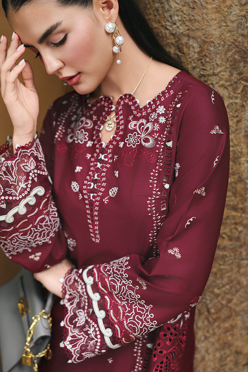 RP-12 GARNET | Qalamkar | Qline Lawn Drop 1 Collection 2026