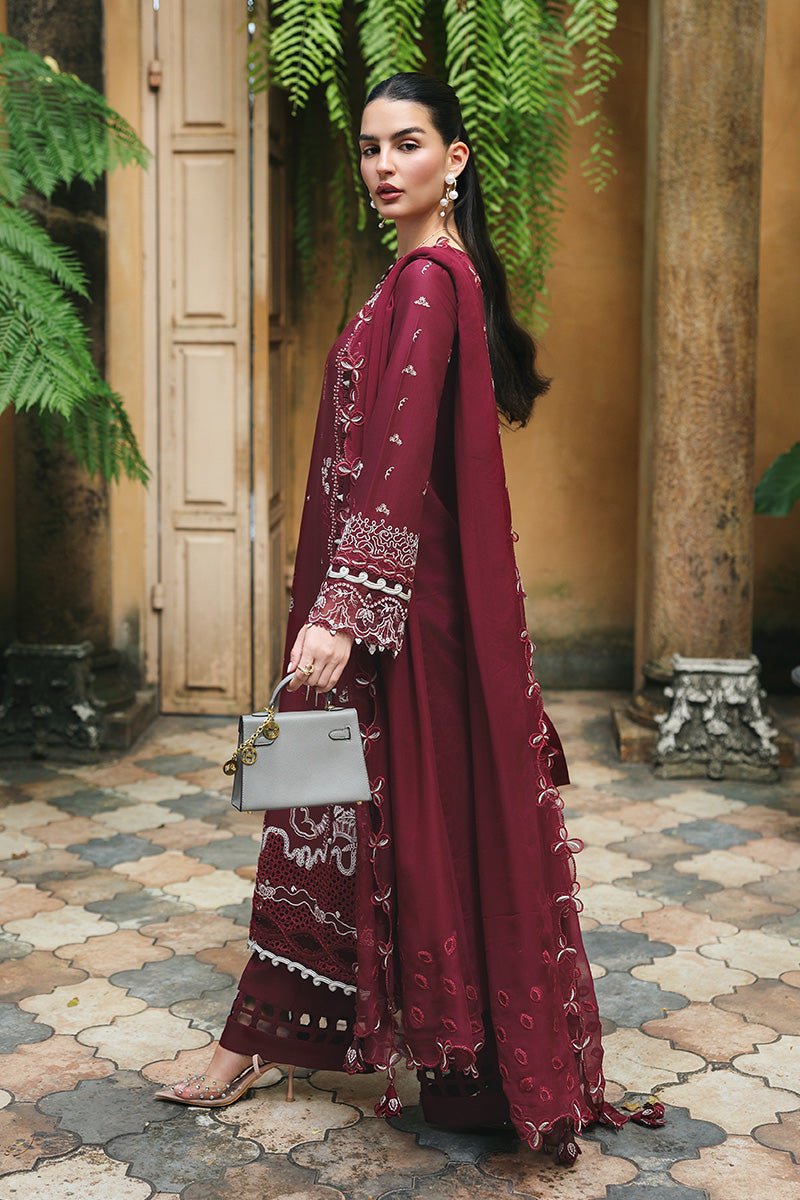 RP-12 GARNET | Qalamkar | Qline Lawn Drop 1 Collection 2026