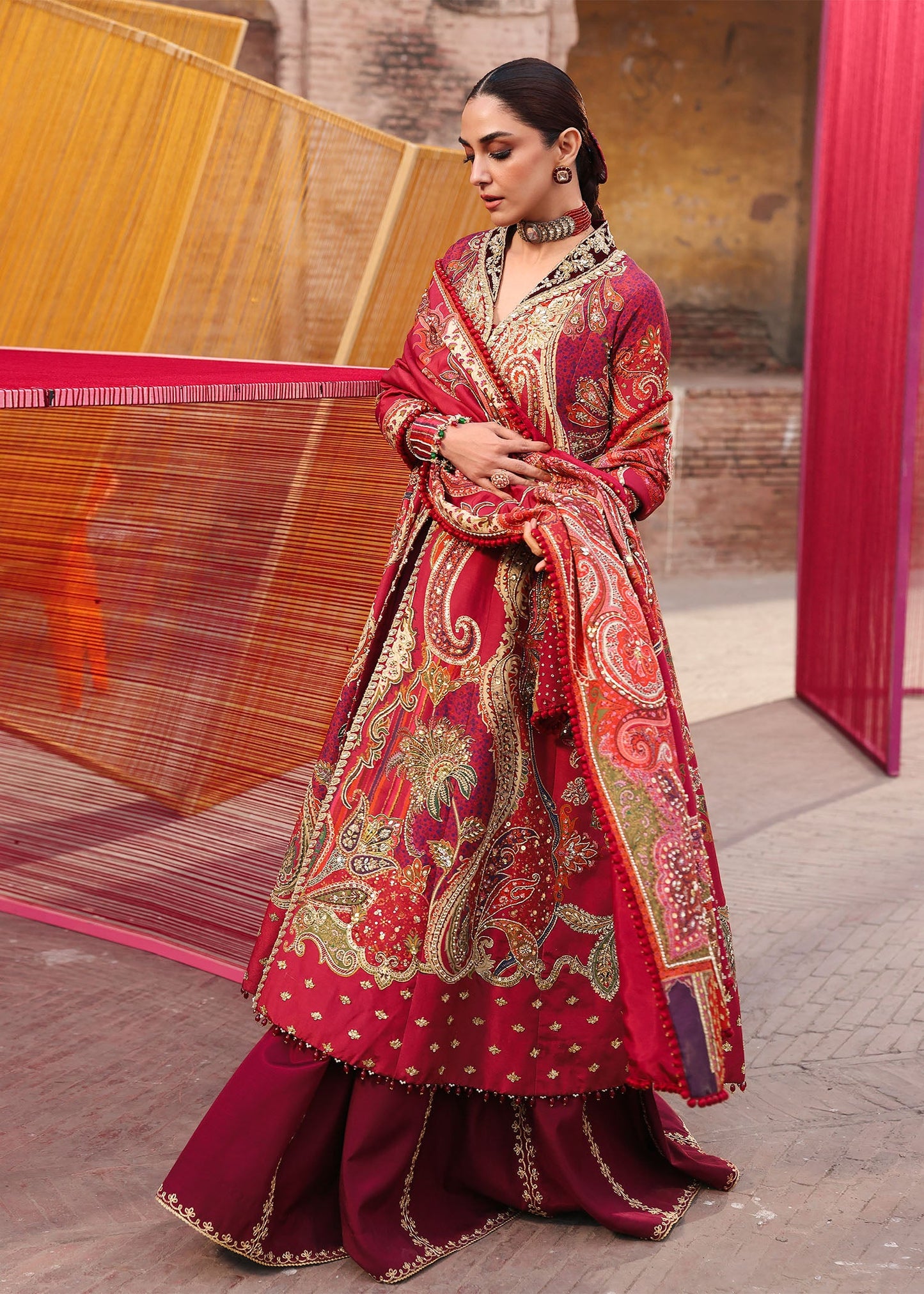 Damini | Crimson | Jhilmil Wedding Collection Unstitched 2026