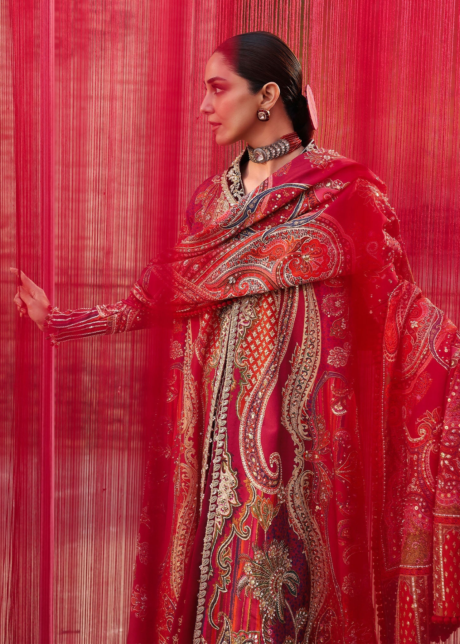 Damini | Crimson | Jhilmil Wedding Collection Unstitched 2026