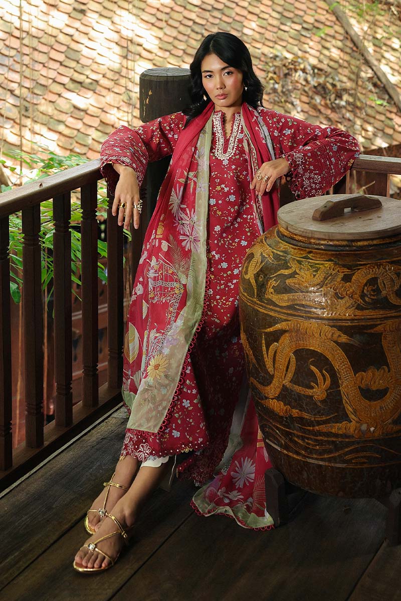 AX-07 (B) LENA | Qalamkar| Qprints Lawn Unstitched Collection 2026