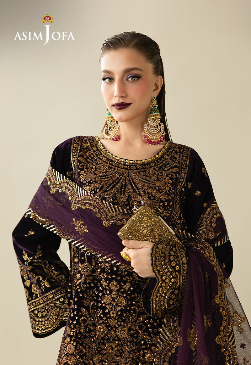 AJULM-02 | Asim Jofa | Makhmal Embroidered Velvet Collection 2025