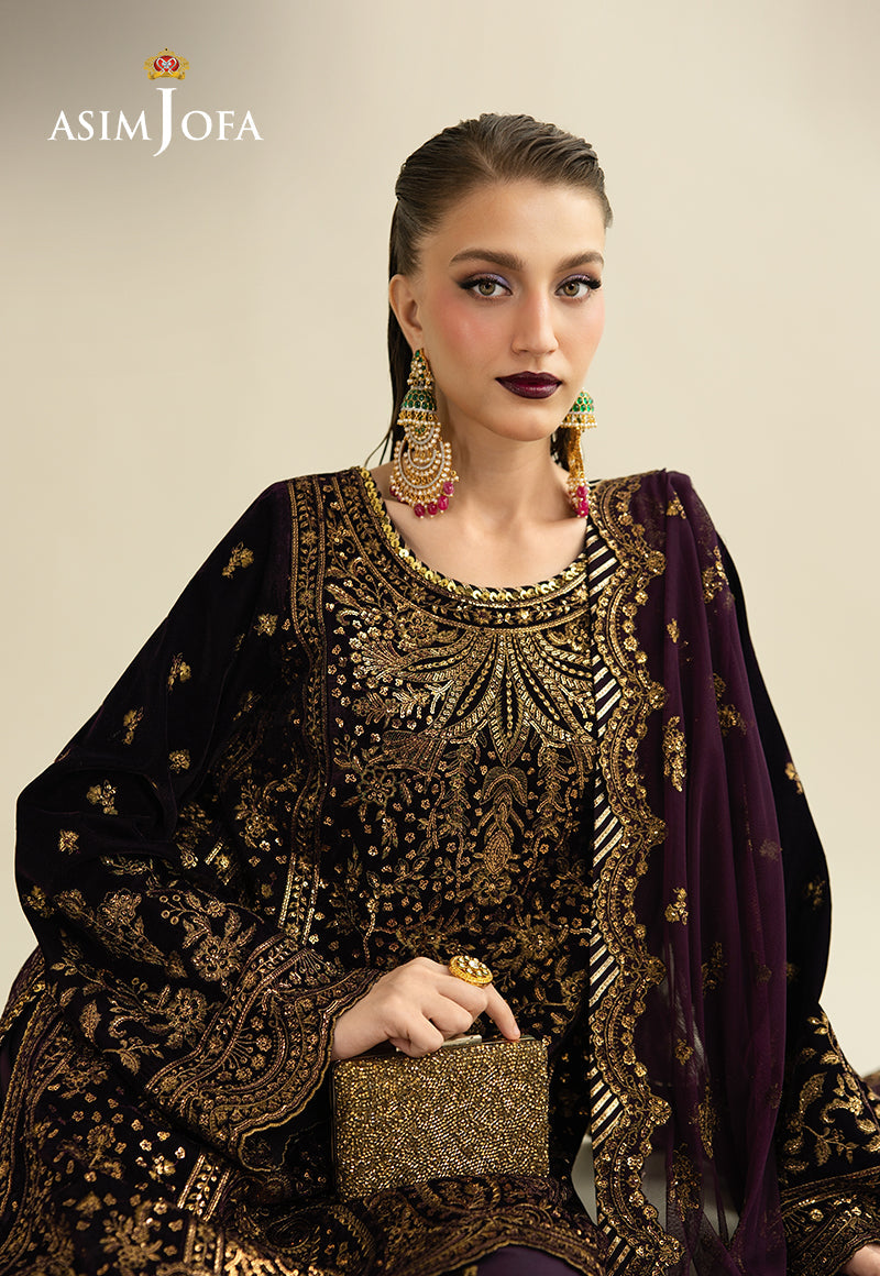 AJULM-02 | Asim Jofa | Makhmal Embroidered Velvet Collection 2025
