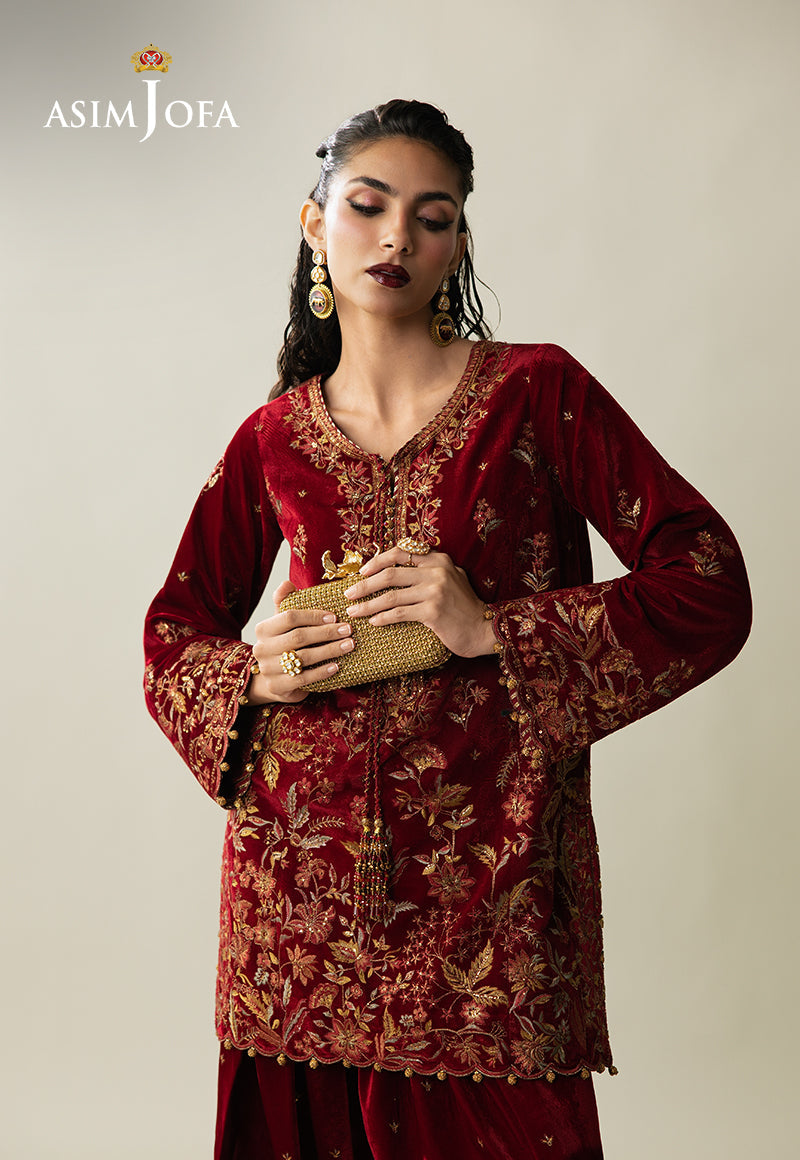 AJULM-05 | Asim Jofa | Makhmal Embroidered Velvet Collection 2025