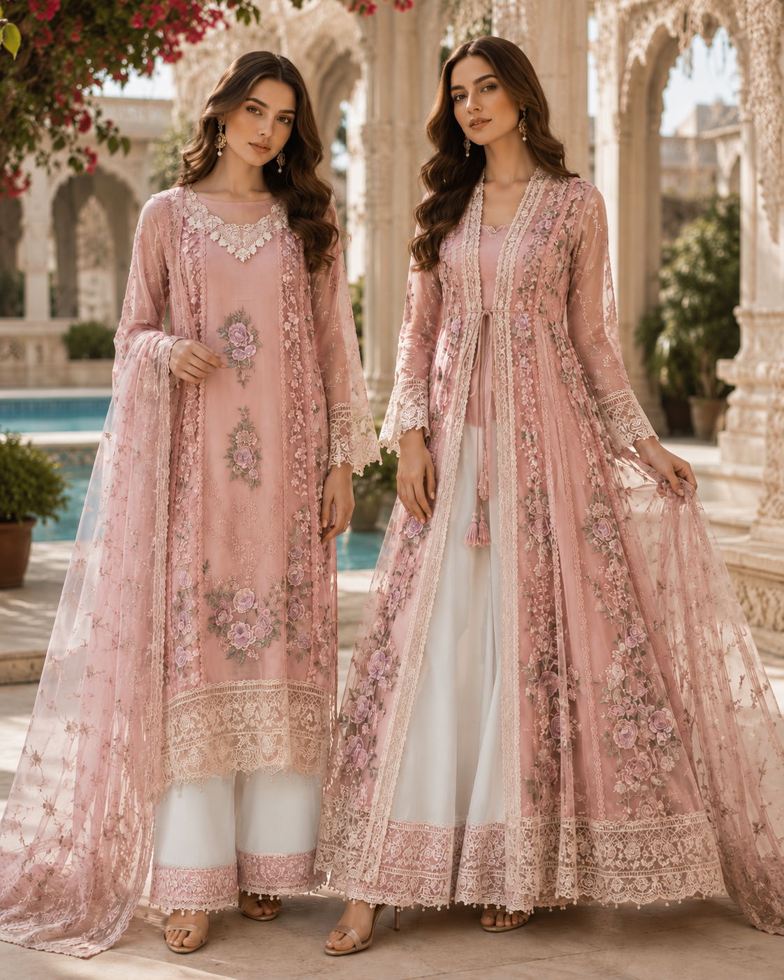 D2 - Satin Rose | Saadia Asad | Nooriyah Luxury Embroidered Chiffon Collection 2026