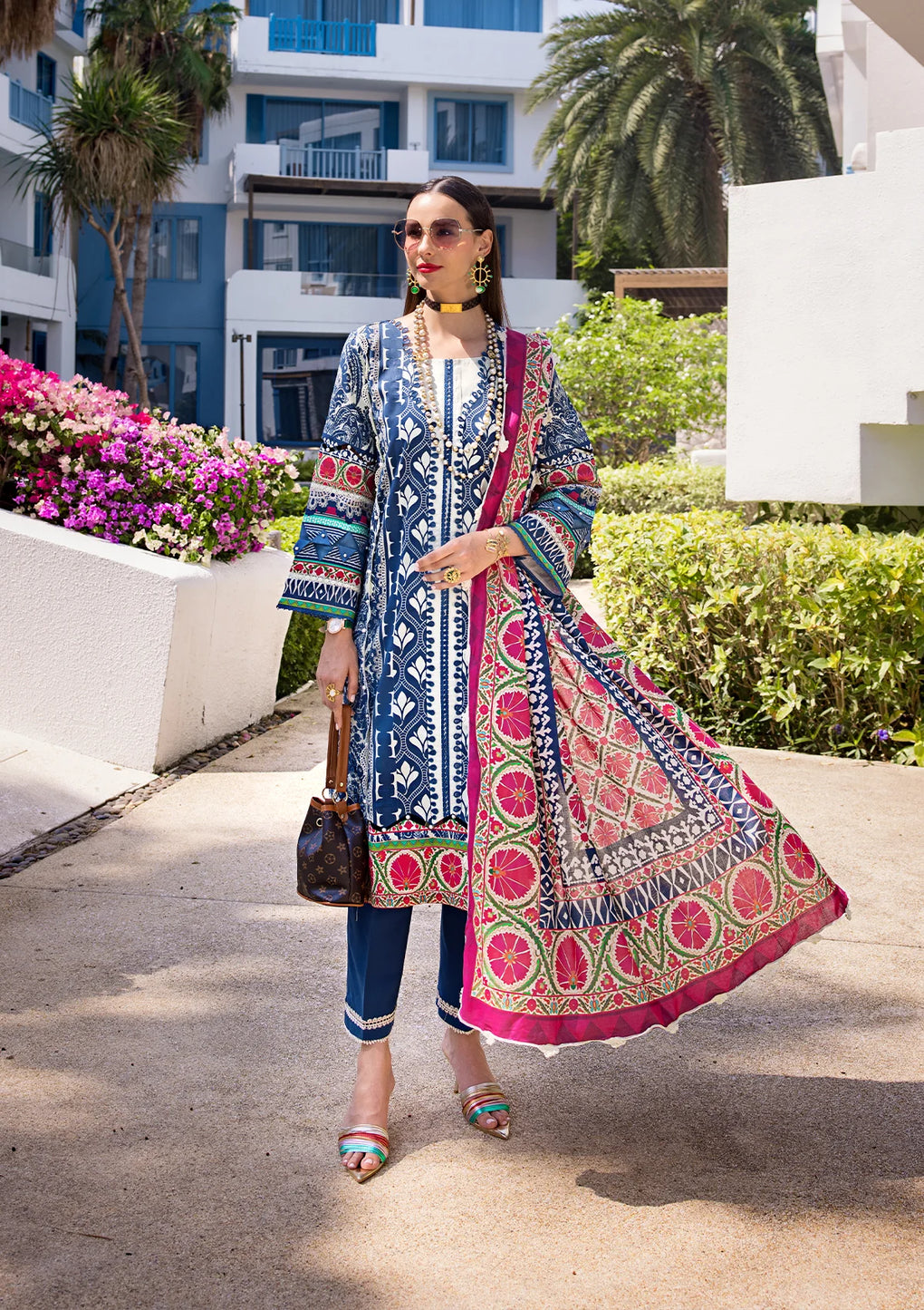 EOP-07B ELNAZ | Elaf | Prints Lawn Collection 2024