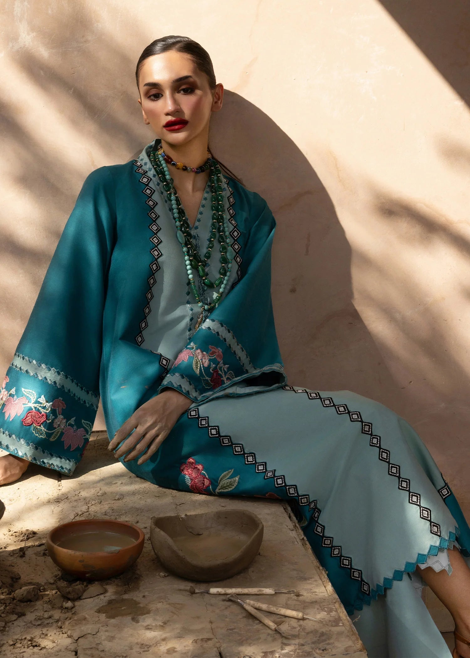 Rani Vogue (Turquoise) | Crimson Mitti Winter Pret Collection 2025