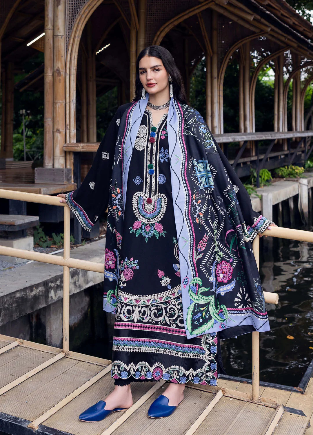 MIDNIGHT RUNE | Mushq | Symphony Hemline Karandi Winter Collection 2025