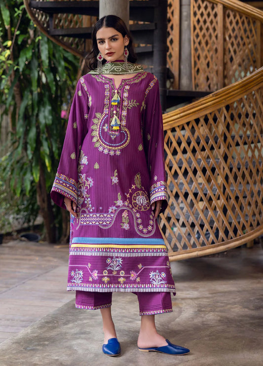 PLUM SWIRL | Mushq | Symphony Hemline Karandi Winter Collection 2025