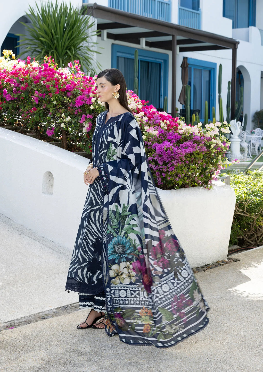 EPN-3A STARRY NIGHT | Elaf | Santorini Prints Lawn Unstitched Collection 2026