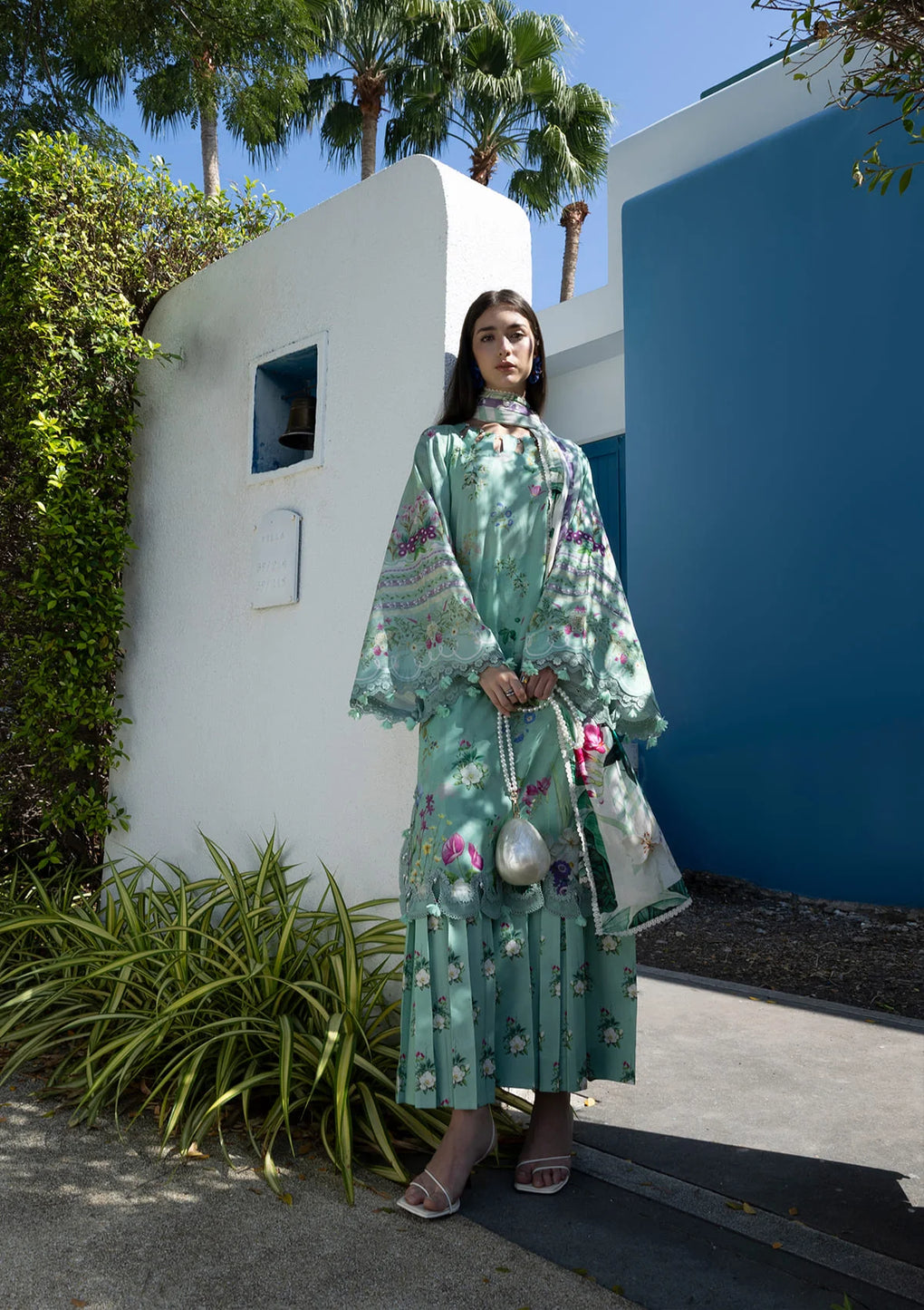 EPN-7A TEAL ME | Elaf | Santorini Prints Lawn Unstitched Collection 2026