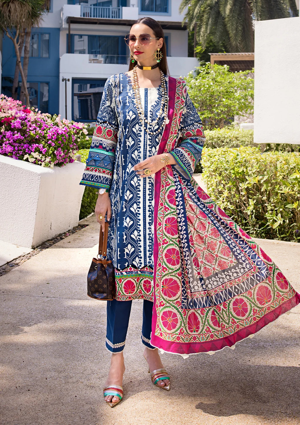 EOP-07B ELNAZ | Elaf | Prints Lawn Collection 2024