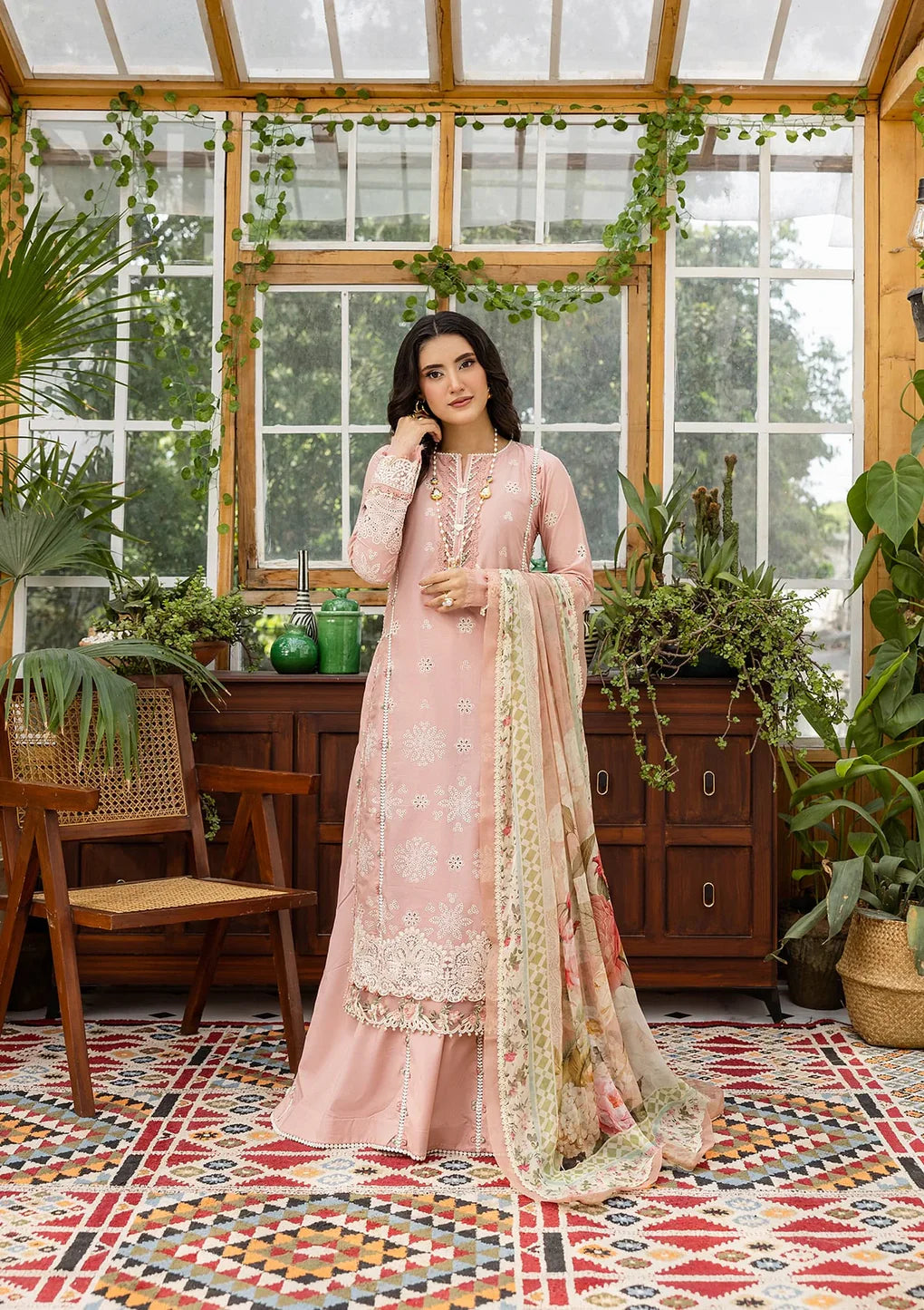 EEC-1A FOREVER BLUSH | Elaf | E Craft Chikankari Collection 2025