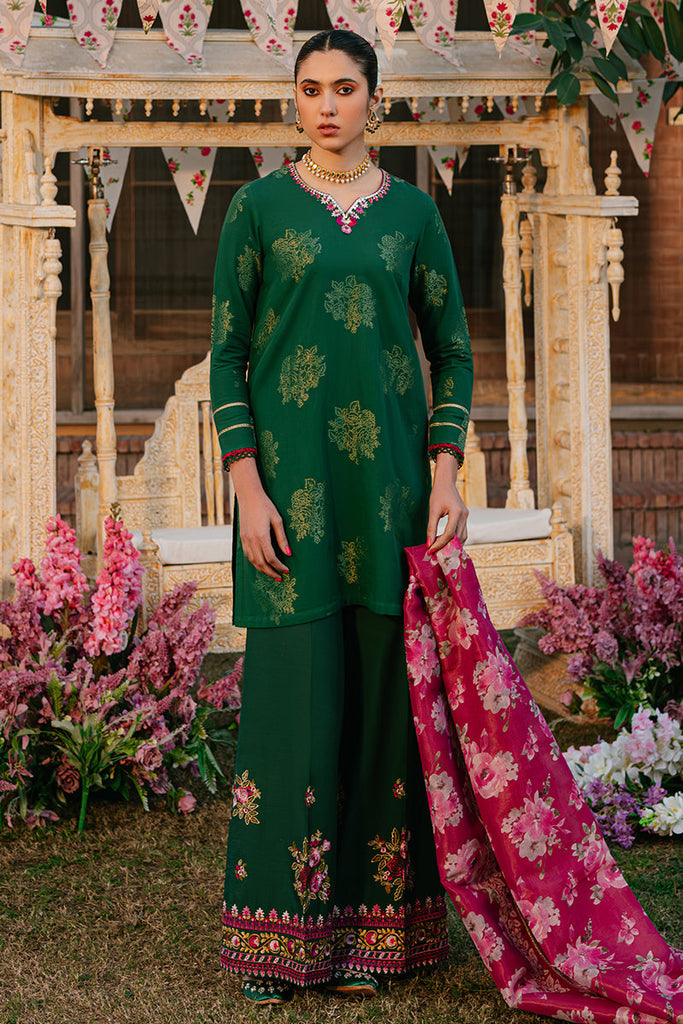 OPULENT GREEN | Cross Stitch | Unstitched Eid Lawn 2024