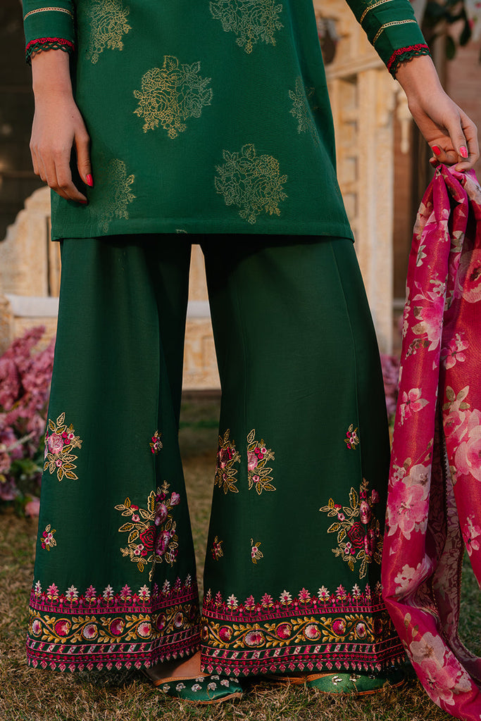 OPULENT GREEN | Cross Stitch | Unstitched Eid Lawn 2024