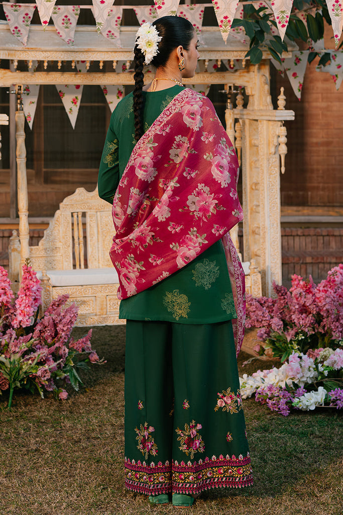 OPULENT GREEN | Cross Stitch | Unstitched Eid Lawn 2024