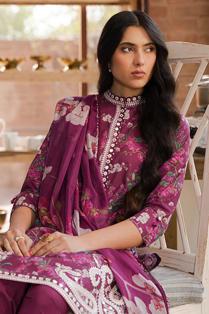 IRIS MAUVE | Cross Stitch | Unstitched Eid Lawn 2024