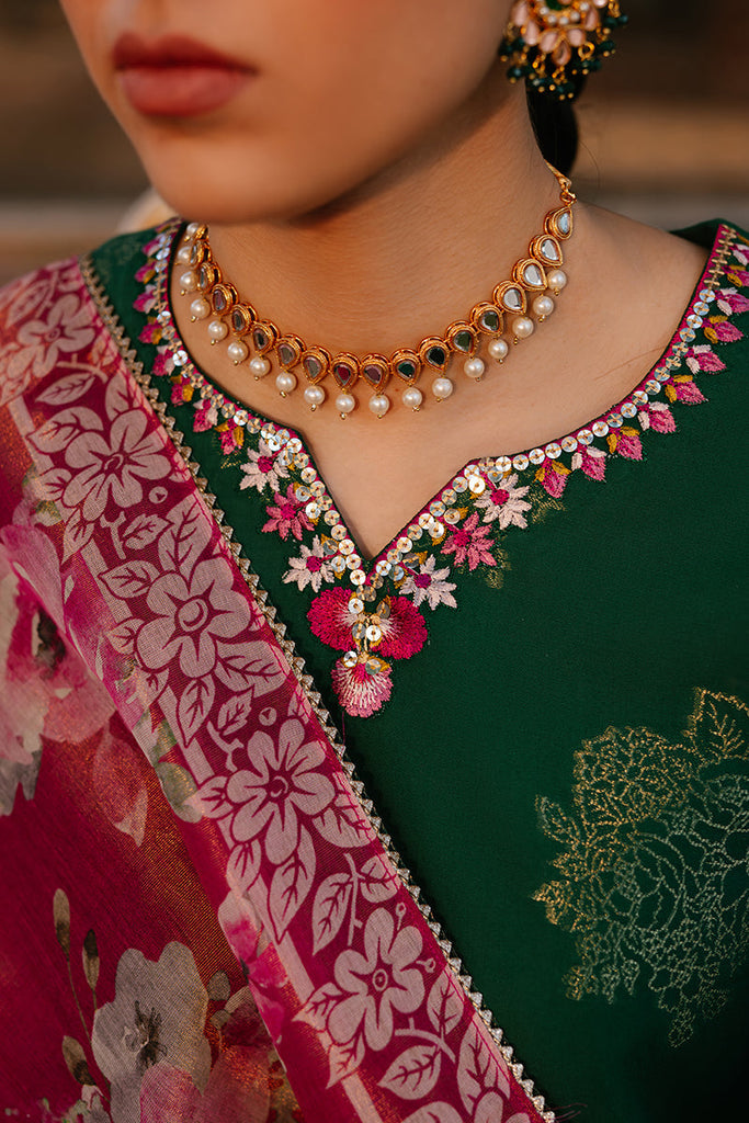OPULENT GREEN | Cross Stitch | Unstitched Eid Lawn 2024